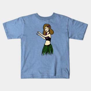 Dancing Hula Girl: Happy Hawaii Kids T-Shirt